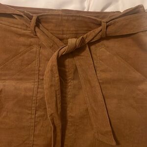 Brown corduroy mini skirt